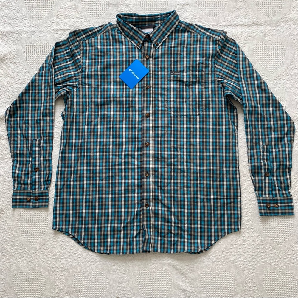 NWT Men’s Columbia Long-Sleeve Button Down Shirt Size Large